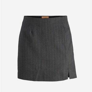 Grey Twill Mini Skirt